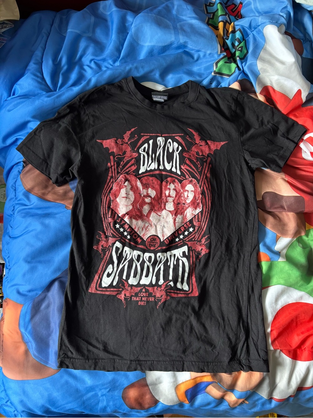 Black Sabbath Graphic Band Tee in Black and Red